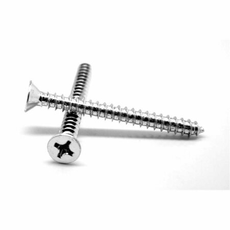 ASMC INDUSTRIAL No.10-12 x 1.75 Phillips Flat Head Type A Sheet Metal Screw, 18-8 Stainless Steel, 1000PK 0000-212760-1000